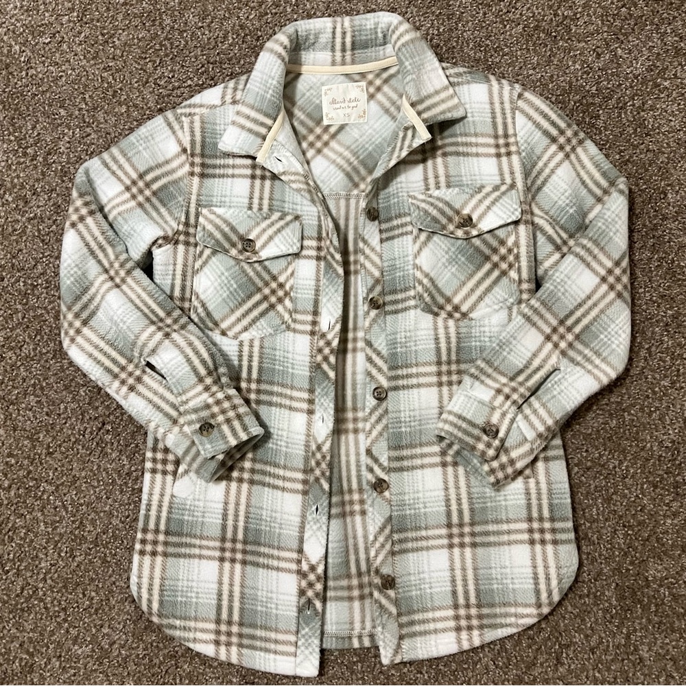 Altar'd State Fleece Plaid Shacket Size XS